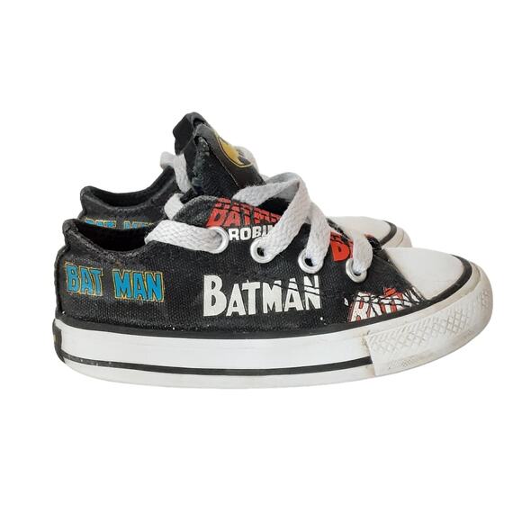 Converse Chuck Taylor All Stars DC Comics Batman 80th Low Top Sneakers Toddler 6 - Picture 3 of 11